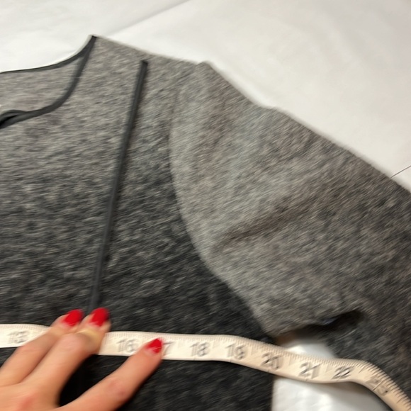 CARDUCCI Black gray hombre wool full double Zipper Sweater JACKET rounded neck L - Picture 8 of 13